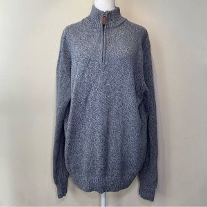 St. John’s Bay Quarter Zip Heavyweight Cotton Sweater L